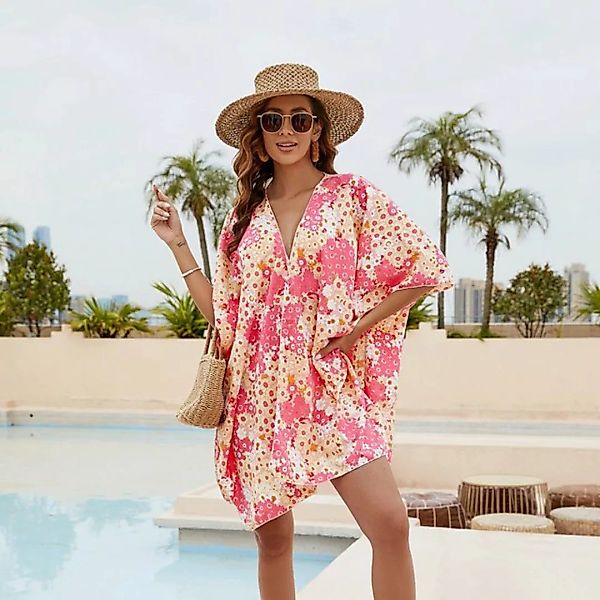 AUKUU Strandkleid Bedruckte Außenausrüstung Frühling und Sommer Überwurf So günstig online kaufen