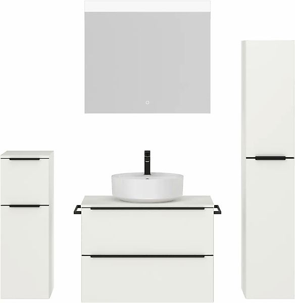 nobilia Badmöbel-Set "Alvene" vormontiert, mit Soft-Close, 4 Stk. tlg. günstig online kaufen