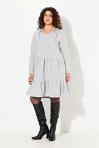 Ulla Popken Midikleid Sweatkleid Kapuze A-Linie günstig online kaufen