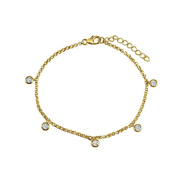 Vivance Armband 925-Sterling Silber vergoldet Zirkonia günstig online kaufen