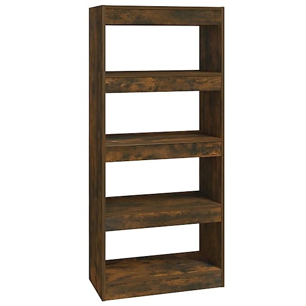 vidaXL Bücherregal Bücherregal/Raumteiler Räuchereiche 60x30x135 cm günstig online kaufen