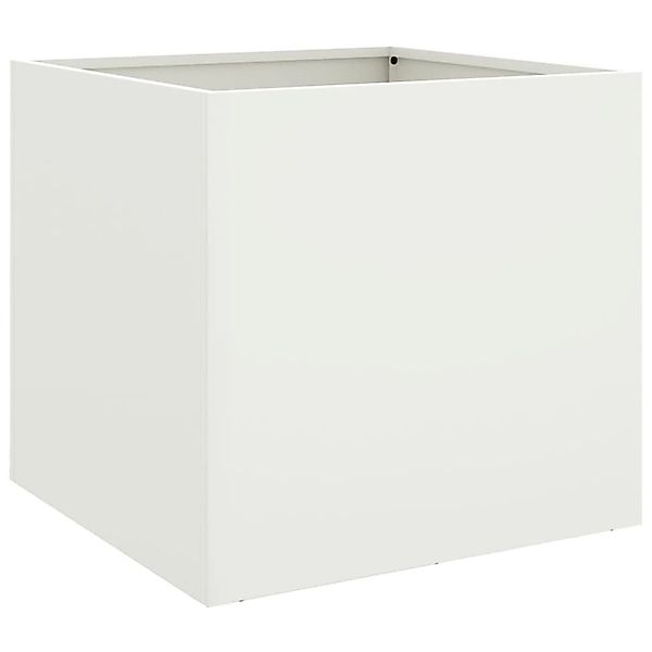 vidaXL Pflanzkübel Weiß 49x47x46 cm Stahl 841561 günstig online kaufen