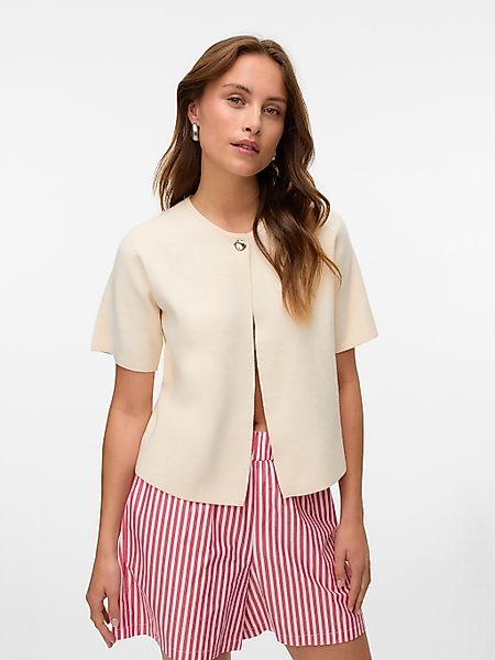 Vero Moda Strickjacke VMGOLD SS O-NECK ONE BUTTON CARDIGAN günstig online kaufen