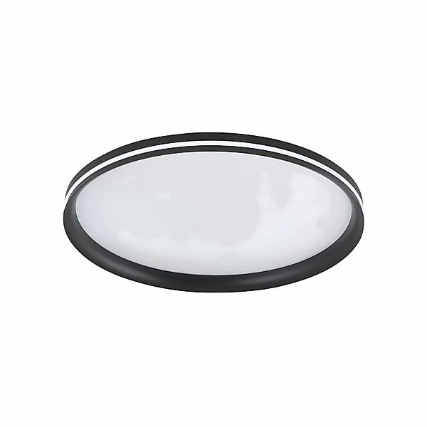 LED-Deckenlampe Isy, schwarz, Ø 55 cm, Metall, CCT, dimmbar günstig online kaufen