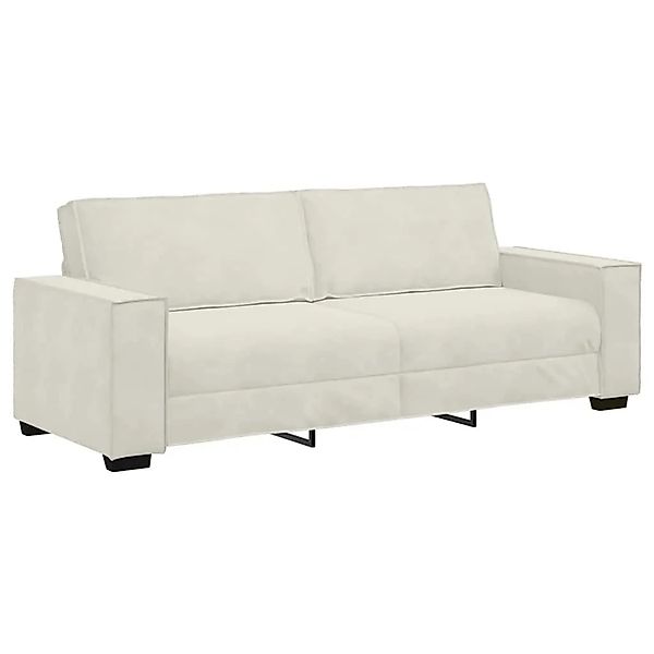 vidaXL 3-Sitzer-Sofa Creme 180 cm Samt 4105038 günstig online kaufen