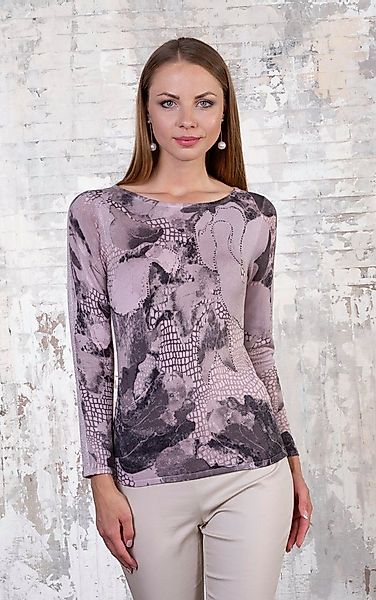 Passioni Strickpullover mit Blumen- und Strukturdruck günstig online kaufen
