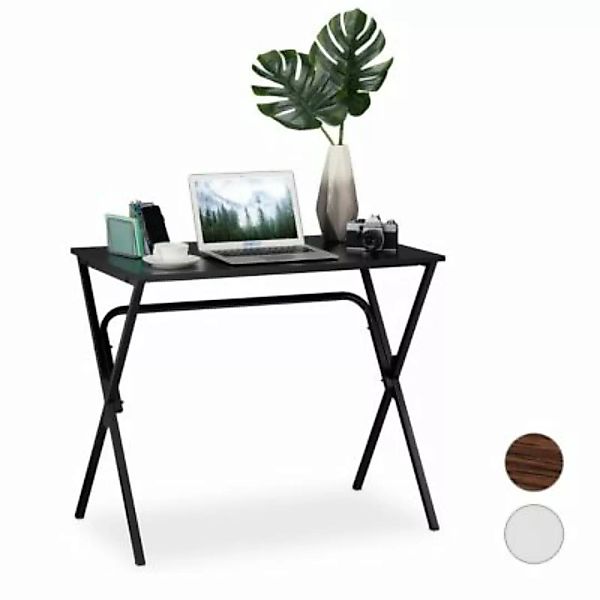 relaxdays Schreibtisch Basic schwarz günstig online kaufen