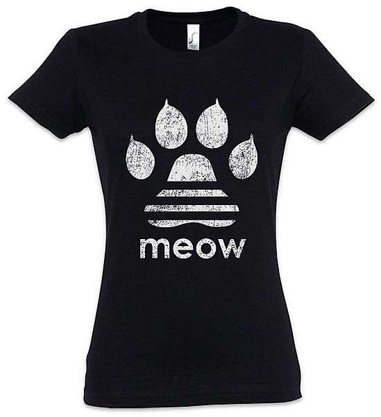 Urban Backwoods Print-Shirt Meow Damen T-Shirt Miau Katze Katzen Liebhaber günstig online kaufen