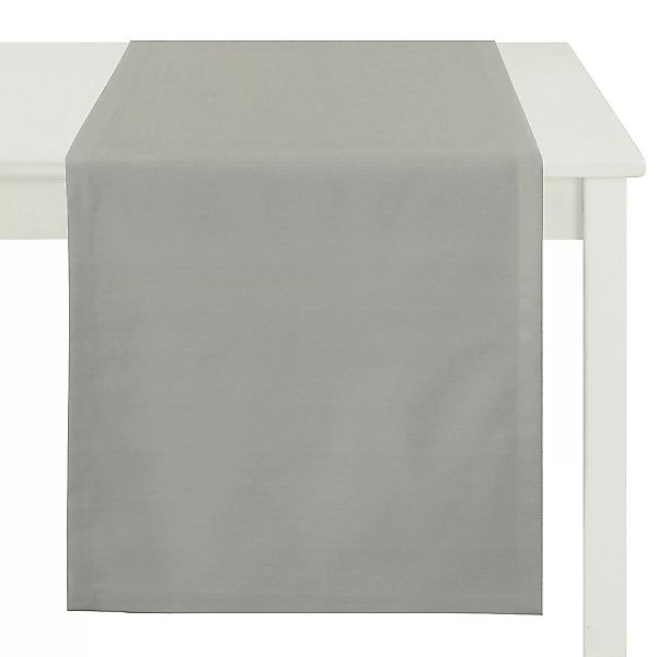 home24 Apelt Tischläufer Kanada Platin Kunstfaser Modern 50x160 cm (BxT) günstig online kaufen