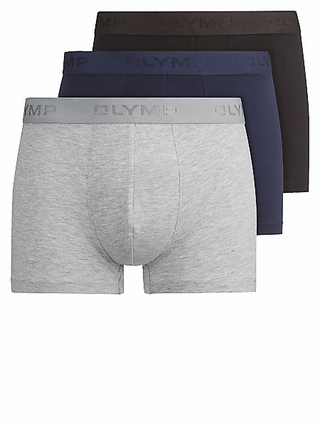 OLYMP Boxershorts, 3 Stk. mit bedrucktem Markenlogo am Bund günstig online kaufen