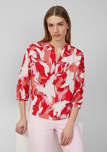 s.Oliver Kurzarmbluse Bluse Strukturierte Bluse aus Viskosemix günstig online kaufen