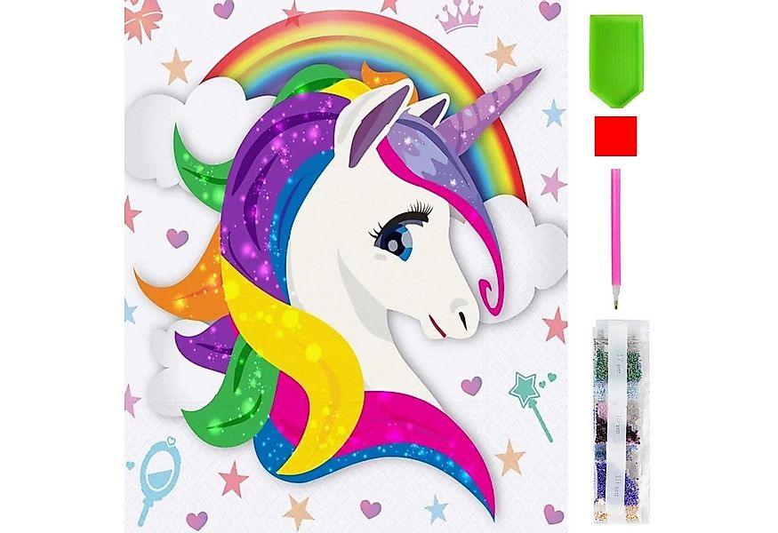 LA CUTE Malen nach Zahlen 5d Diamond Painting Funkelndes Einhorn Malen nach günstig online kaufen