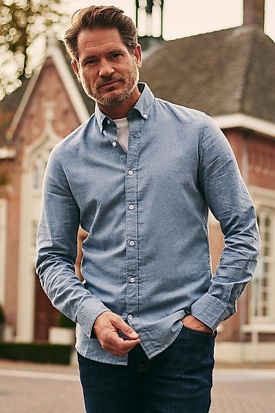 Suitable Hemd Flanel Hellblau - Größe S günstig online kaufen