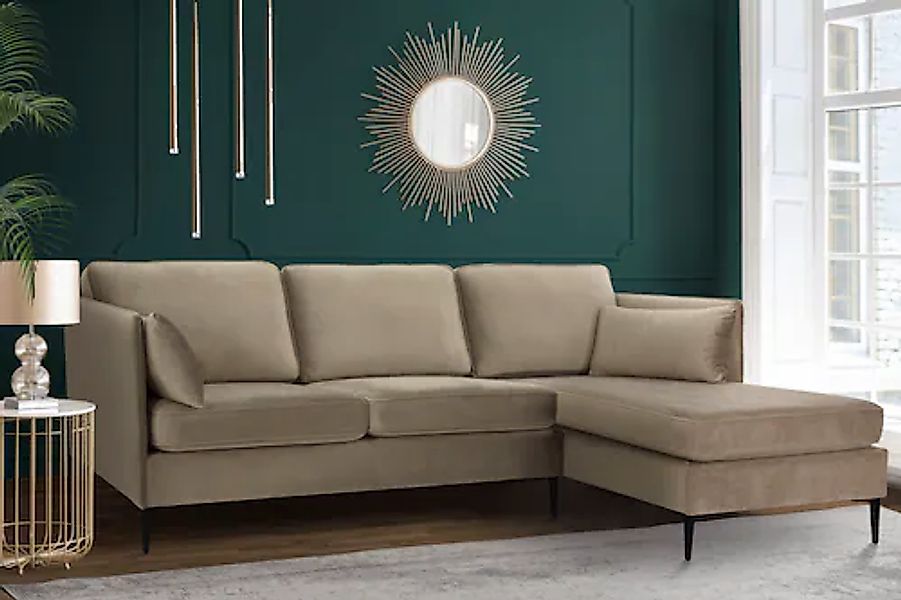 Home affaire Ecksofa »Light L-Form« inklusive loser Zierkissen, mit schmale günstig online kaufen