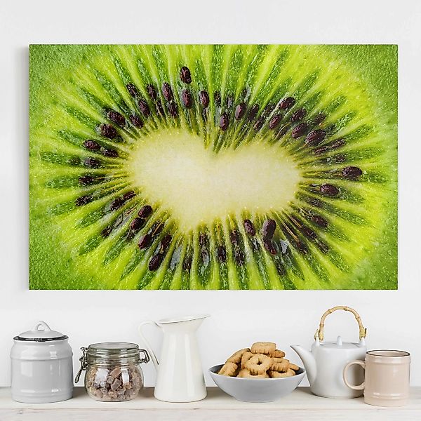 Leinwandbild - Querformat Kiwi Heart günstig online kaufen