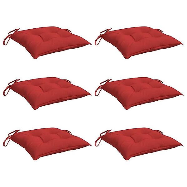 vidaXL Sitzauflage Palettenkissen 6 Stk. Rot günstig online kaufen