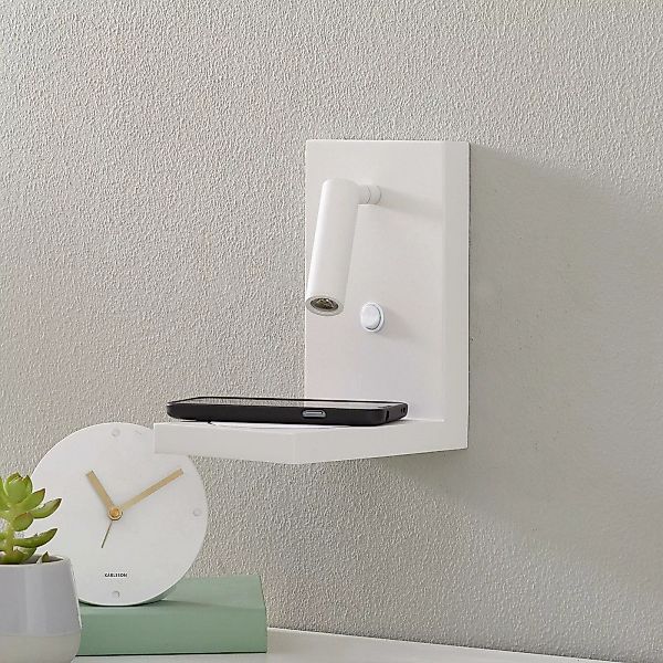 LED-Wandleuchte Zanzibar mit Leselicht, weiß günstig online kaufen