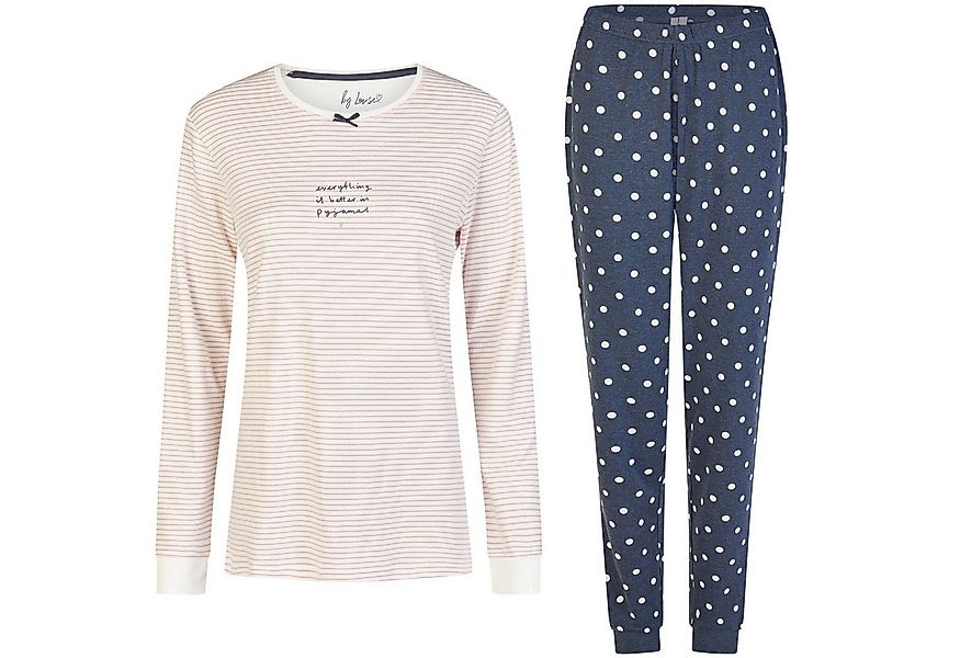 By Louise Schlafanzug by Louise Damen Pyjama Schlafanzug Nachtwäsche lang I günstig online kaufen