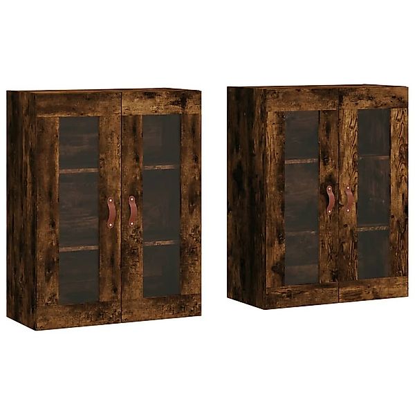 vidaXL Sideboard Wandschränke 2 Stk. Räuchereiche günstig online kaufen