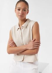 comma Funktionsweste Strickjacke Strickweste aus Baumwollmix günstig online kaufen