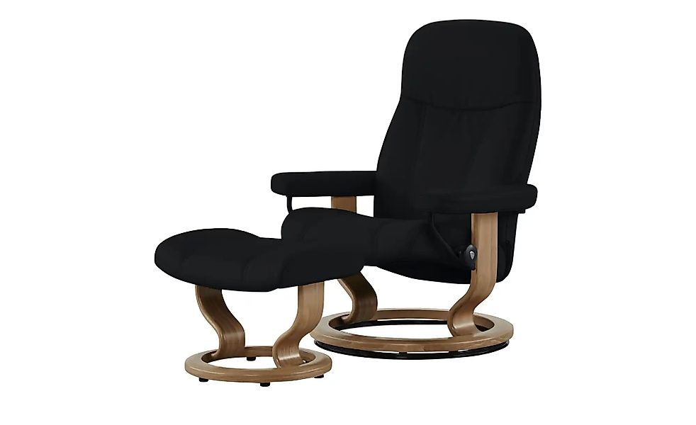 Stressless Relaxsessel mit Hocker Leder Consul M ¦ schwarz ¦ Maße (cm): B: günstig online kaufen