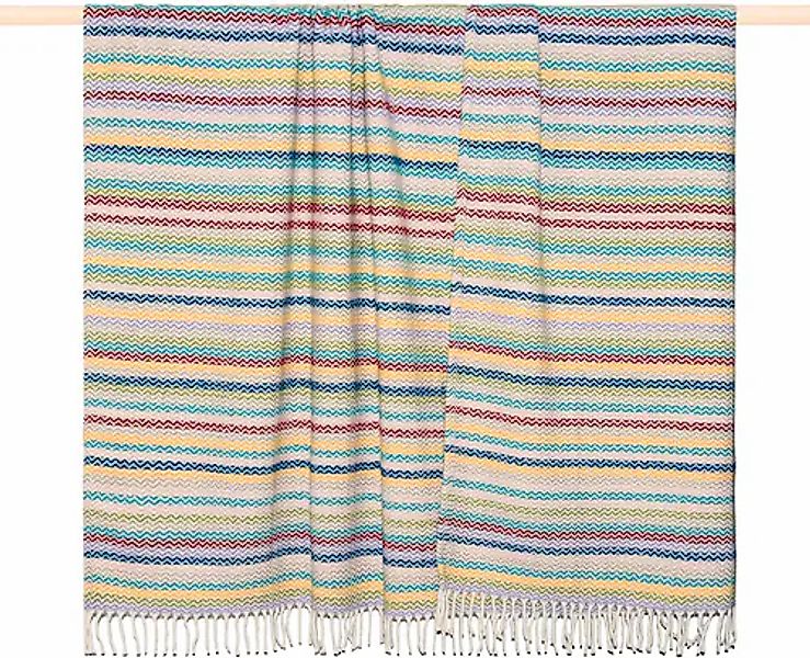 PAD Wohndecke »MODUS« Made in Europe, gestreift, mit Fransen, 150x200 cm günstig online kaufen