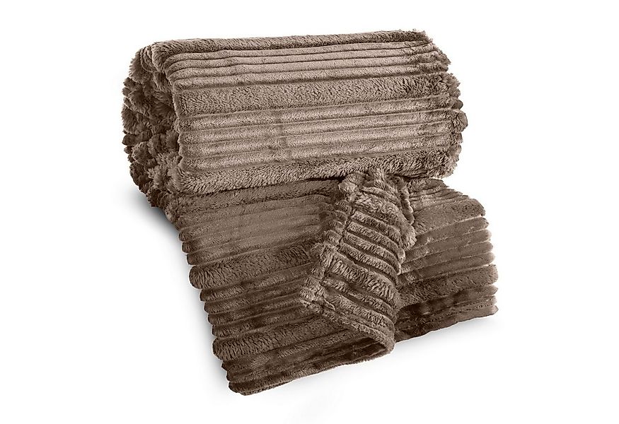 Wohndecke NINA, Eurofirany, Kuscheldecke mit Streifen-Steppung Gestreifte D günstig online kaufen