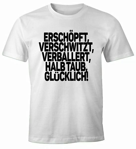 MoonWorks Print-Shirt Herren T-Shirt Spruch Erschöpft Verschwitzt Verballer günstig online kaufen