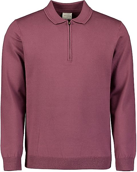 No Excess Polo Zip Pullover Dark Wine - Größe L günstig online kaufen