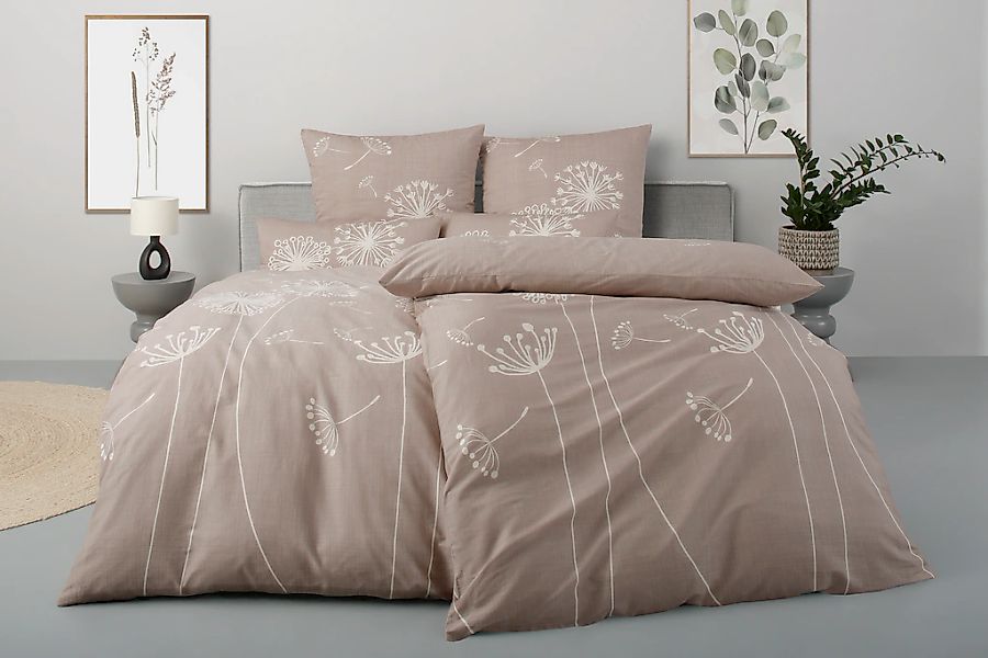 OTTO home Bettwäsche "Soucy" 2 Stk. tlg. ab Gr. 135x200, 100% Baumwolle, Re günstig online kaufen