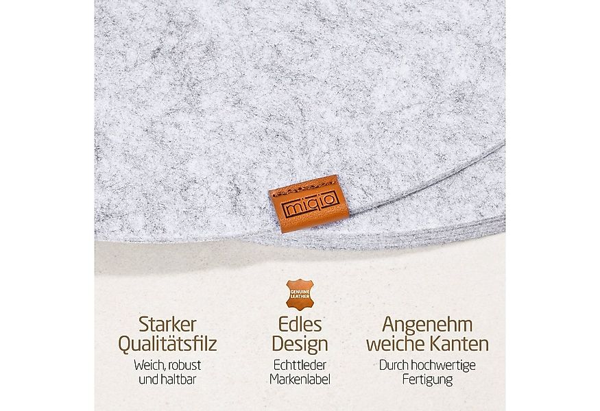 Miqio Platzset 12 er Set Tischsets 6 Platzsets Glasuntersetzer Ø 37 cm, (12 günstig online kaufen