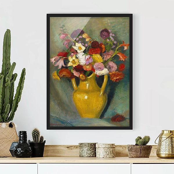 Bild mit Rahmen Kunstdruck - Hochformat Otto Modersohn - Bunter Blumenstrau günstig online kaufen