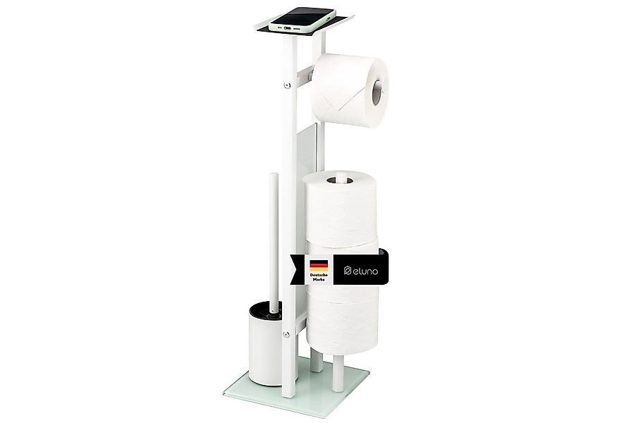 eluno WC-Garnitur freistehend, aus rostfreiem Edelstahl und satiniertem Gla günstig online kaufen