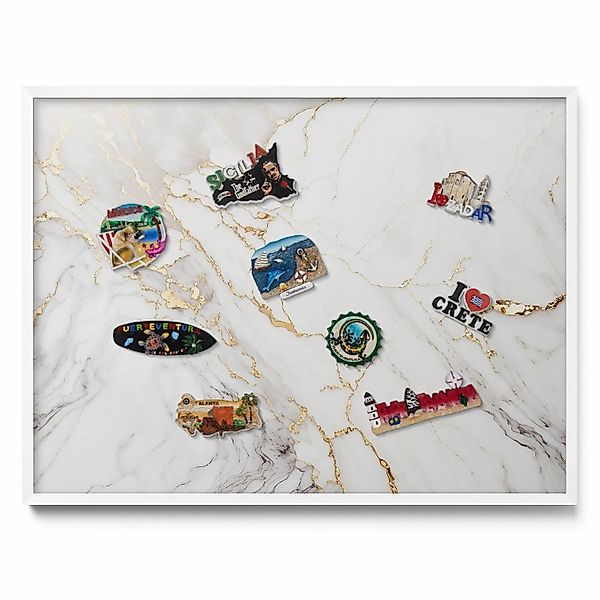 Tulup Magnettafel Magnetboard Metall Bedruckt Stilvoller Marmorstein 80x60 günstig online kaufen