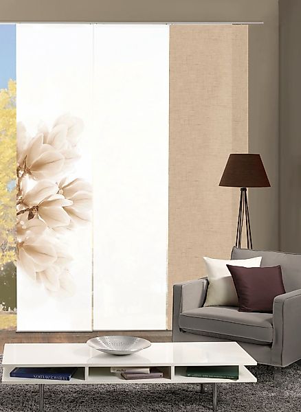 HOME WOHNIDEEN Schiebegardine "KESSI 3er SET" Paneelwagen 3 Stk. tlg. Schie günstig online kaufen