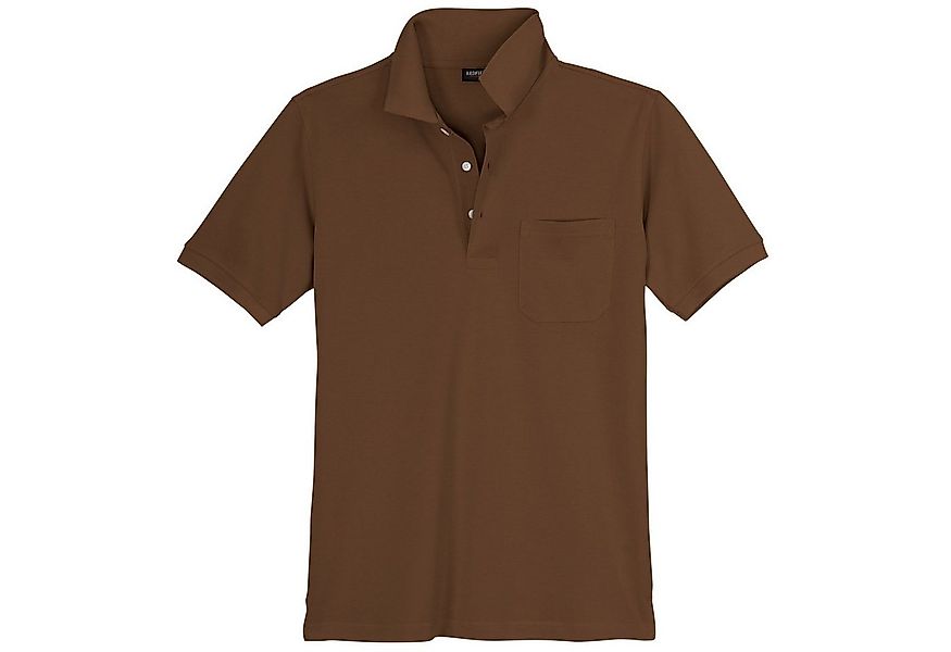 redfield Poloshirt Übergrößen Piqué Poloshirt braun Redfield Ralph günstig online kaufen