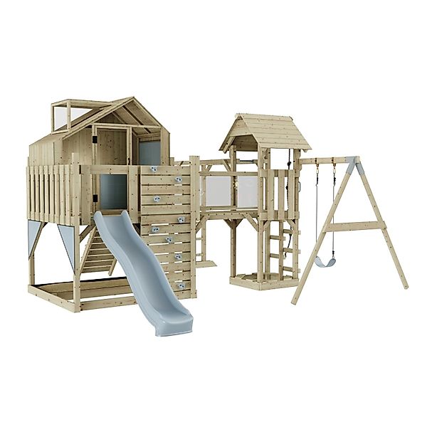 OutdoorToys Spielturm Mille mit Kinderschaukel Eisblau günstig online kaufen