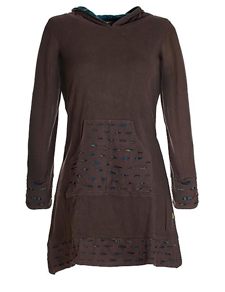 Vishes Midikleid Langarm-Shirtkleid Hoodie-Kleid mit Kapuze günstig online kaufen