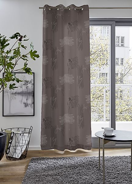 my home Vorhang "AMSTERDAM" Ösen 1 Stk. tlg. blickdicht, bedruckt, 135x235 günstig online kaufen