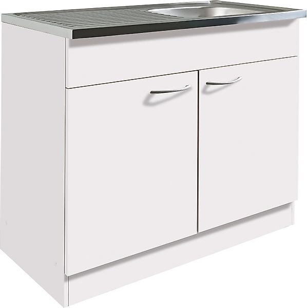wiho Küchen Spülenschrank Kiel 100 cm günstig online kaufen