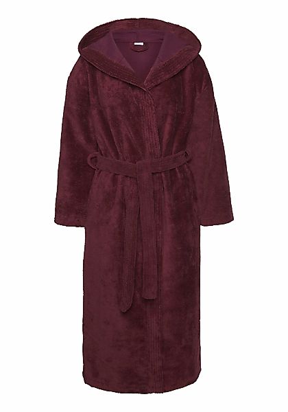 LASCANA Bademantel, Midilänge, Baumwolle, Kapuze, Gürtel günstig online kaufen