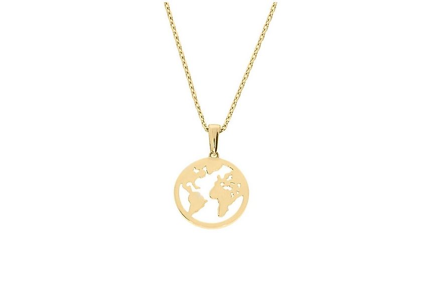 Stella-Jewellery Collier Weltkugel 585 Gold Gelbgold mit Kette Globus Erde, günstig online kaufen