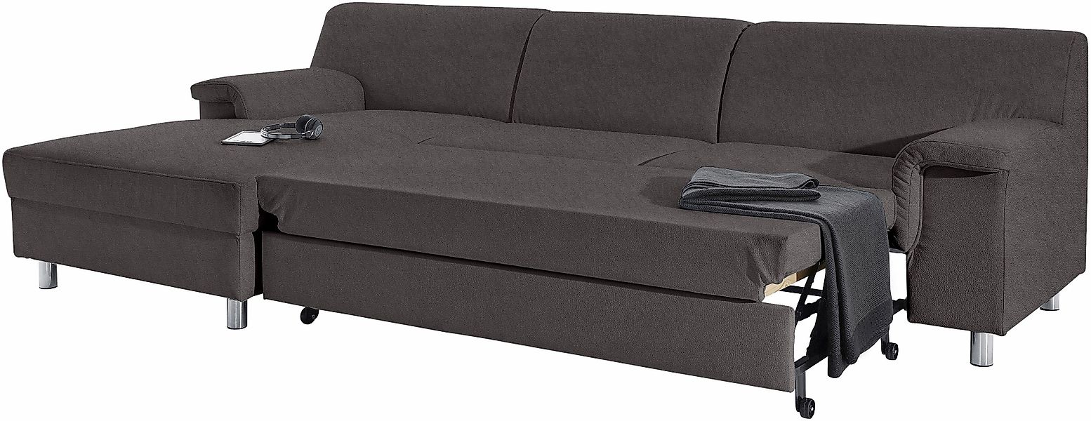 INOSIGN Ecksofa "Jamie, modern und elegant, Fußhöhe 9cm, L-Form,", wahlweis günstig online kaufen