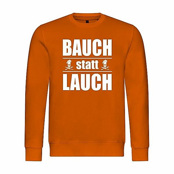 deinshirt Rundhalspullover Herren Sweatshirt Bauch statt Lauch Mit Print Mo günstig online kaufen