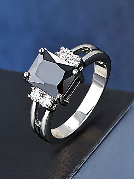 Vintage geometrische Diamanten Fingerringe quadratische Kristall eingelegte günstig online kaufen