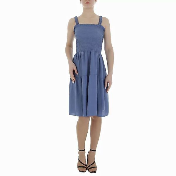 Ital-Design Sommerkleid Damen Freizeit (85941315) Volants Sommerkleid in Bl günstig online kaufen