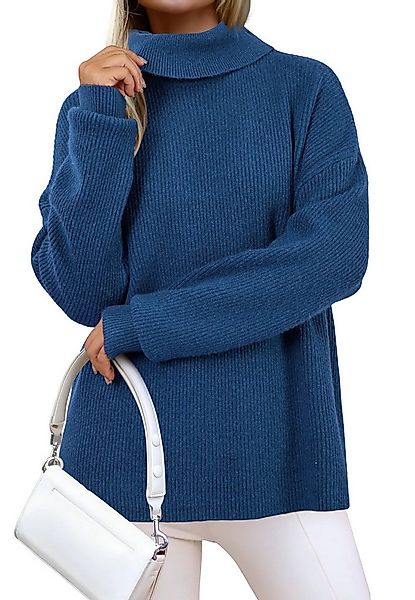 Arach&Cloz Strickpullover Pullover Damen Wolle Blend Rollkragenpullover Ove günstig online kaufen