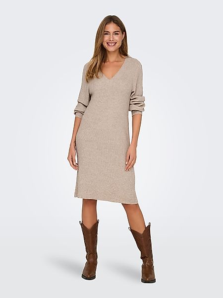 ONLY Strickkleid ONLKATIA LS V-NECK DRESS günstig online kaufen