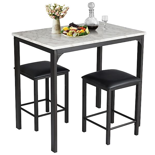 COSTWAY Essgruppe, 3 teilig, Esstisch mit günstig online kaufen