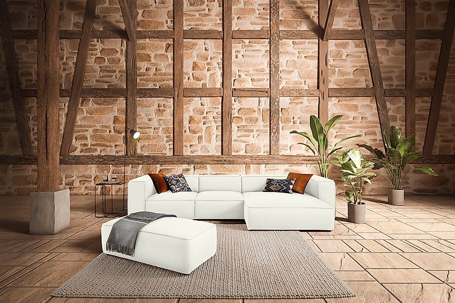 W.SCHILLIG Ecksofa "around-the-block", mit eleganter Biese, mit Federkern, günstig online kaufen